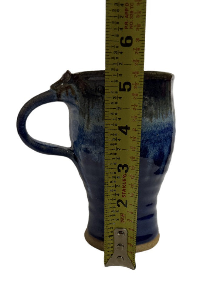 Handmade Pottery Mug Handcrafted Byers Design Colored Glaze Unique Artisan Cup