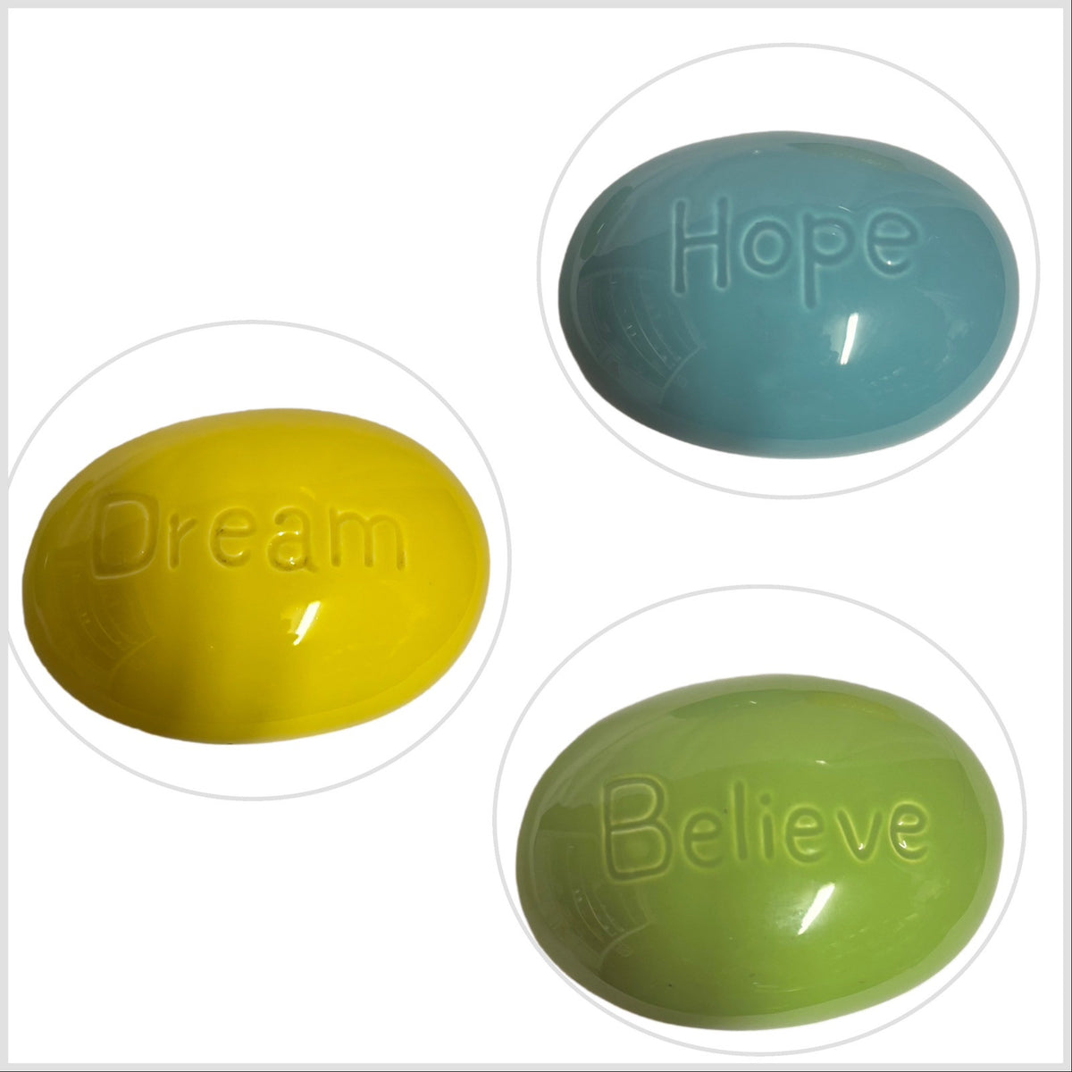 inspirational Ceramic Soap Shaped  DREAM-HOPE-BELIEVE- Home & Garden Decorative